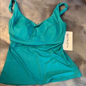Athleta Turquoise V-Neck Top